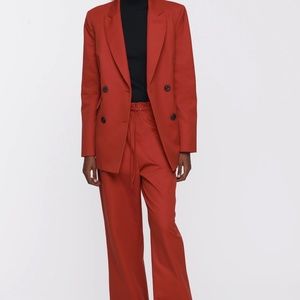 Kotn Double Breasted Red Blazer, Size S